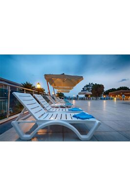Capissi Sunset Ömürlük Şezlong Pp (BEYAZ) ürün fotoğrafı
