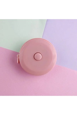 1.5 Metre Plastik Otomatik Mezura - 1 Adet Pembe ürün fotoğrafı
