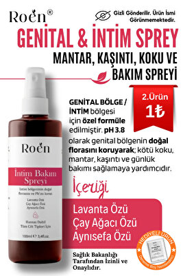 Genital Bölge Koku Giderici, Kaşıntı, Akıntı Ve Mantar Giderici Intim Spreyi Ph 3.8 100 ml ürün fotoğrafı