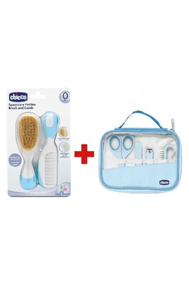 Tırnak Bakım Seti Ve Fırça Tarak Seti - Mavi ürün fotoğrafı