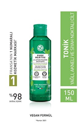 Karma-Yağlı-Sivilce Eğilimli Cilt, Siyah Nokta Karşıtı Pudralı Tonik-Glikolik Asit-Pure Menthe-150ml ürün fotoğrafı