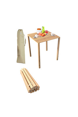 Ahsap Kamp Bahçe Balkon Plaj Piknik Sehpası, Kamp Masası ürün fotoğrafı