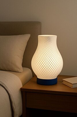 Dekoratif Masa Lambası Modern Desen – E27 Ampul Uyumlu, PLA Malzemeli Gece Lambas ürün fotoğrafı