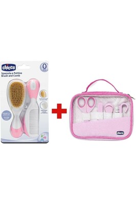 Tırnak Bakım Seti Ve Fırça Tarak Seti - Pembe ürün fotoğrafı