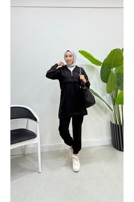 Önden Yarım Fermuarlı Eşofman Takımı Trn1019 ürün fotoğrafı