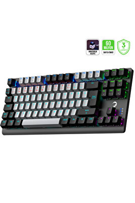 Eva 3 60M Mekanik Red Switch Türkçe Q 88 Tuş USB Gaming Klavye - 3 Yıl Garantili ürün fotoğrafı