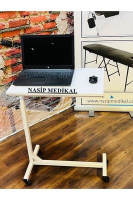 Beyaz Hasta Yemek Masası Ayarlanabilir (mdf) Kontrplak ürün fotoğrafı