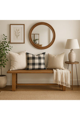 Masif Ahşap Bank Bench 100 Cm Sandalye Mutfak Bank Eskitme Ceviz Renk ürün fotoğrafı