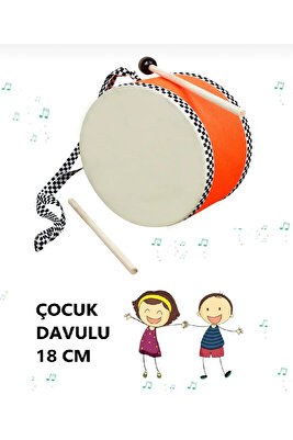 Özel Derili Çocuk Davulu - Bambu Düdük ürün fotoğrafı