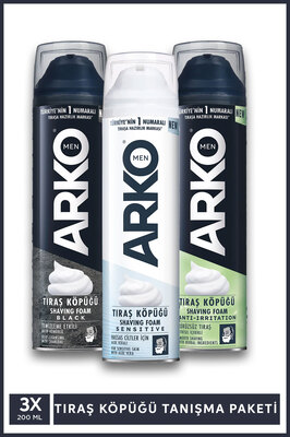 Sensitive, Black , Anti-Irritation Tıraş Köpüğü 3x200ml ürün fotoğrafı