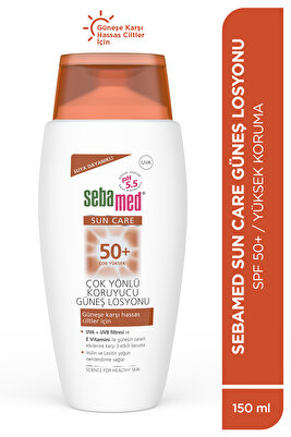 Sun Care SPF 50+ UVA/UVB Filtresi ve E Vitamini Üçlü Yüksek Koruma Çok Yönlü Güneş Losyonu 150 ml ürün fotoğrafı