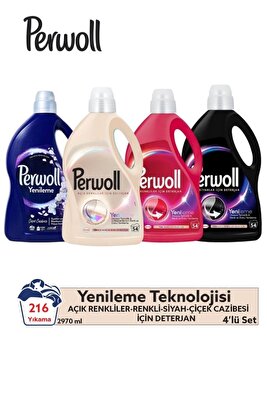 Hassas Sıvı Çamaşır Deterjanı 4 x 2.97 (195 Yıkama) Siyah + Renkli + Açık Renkliler + Çiçek Cazibesi ürün fotoğrafı