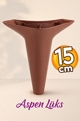 Aspen Lüks Mobilya Kanepe Koltuk Tv Ünitesi Baza Yükseltici Ayağı Ayakları 15 Cm Ahşap Desenli Ayak ürün fotoğrafı