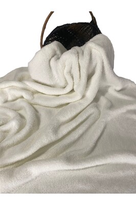 En 180Cm Çift En Çift Yüzlü Kırık Beyaz Welsoft Peluş Kumaş ürün fotoğrafı