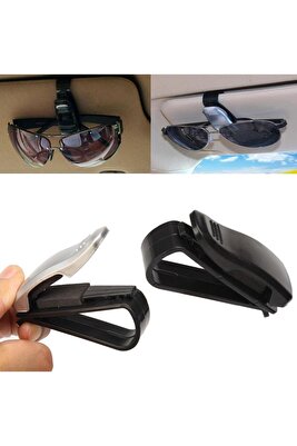 Oto Araç Içi Araba Gözlük Tutucu Mandal Klips Araba Güneş Gözlüğü Kartvizit Tutacağı ürün fotoğrafı