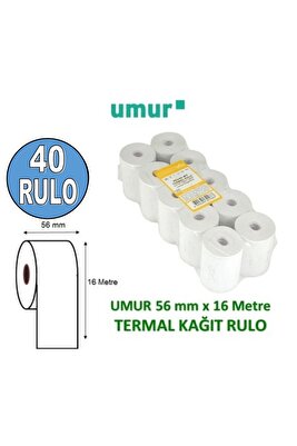 56x16mt Termal Yazarkasa Pos Rulosu 40 Adet ürün fotoğrafı