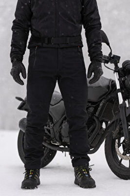 Kışlık Softshell Motorcu Pantolonu - Su ve Rüzgar Geçirmez ürün fotoğrafı