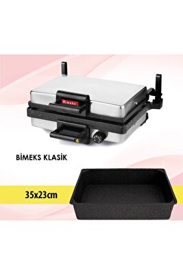 Bimeks Bazlama Lahmacun Grill Makinesi Granit Tavalı (KLASİK MODEL 23X35) Küçük Boy! ürün fotoğrafı