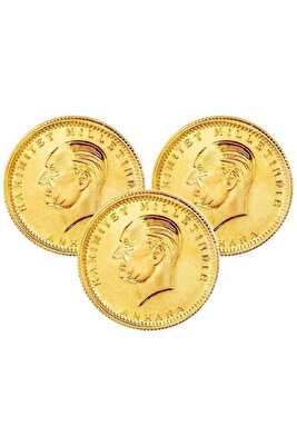 Yeni 3 Adet Ata Tam Altın ürün fotoğrafı