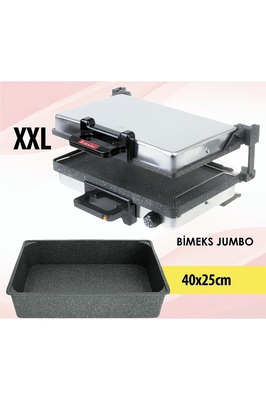 Bimeks Bazlama Lahmacun Grill Makinesi Jumbo Tavalı ( Büyük Model 25x40 ) ürün fotoğrafı
