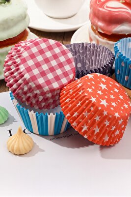 100 Adet Kağıt Kek Kapsülü | Muffin Cupcake Kek Kapsülü | 100'lü Kağıt Kek Kalıbı ürün fotoğrafı