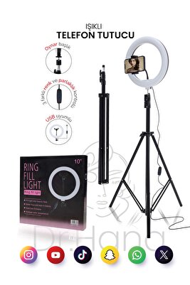 KUMANDALI Reing Fill Light Led Işıklı Tripod 10 Inç Halka Youtuber Tiktok Ayaklı 10 Inç Tripot38 ürün fotoğrafı