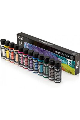 Mastermix 12x60cc Akrilik Boya Canlı Renkler Set / 11407 ürün fotoğrafı