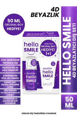 Hello Smile 4d Beyazlatıcı Diş Jeli (50 ML TÜP HEDİYELİ) ürün fotoğrafı