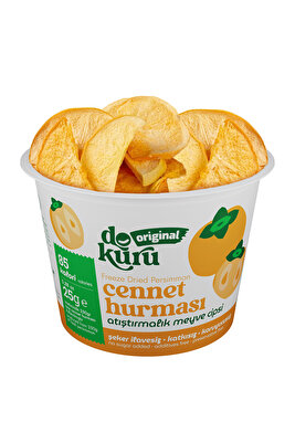 Cennet Hurması Kuru Meyve Cipsi - Dondurularak Kurutulmuş Freeze Dried Çıtır Trabzon Hurması ürün fotoğrafı