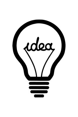 Idea Ampulü Sticker Oto Motor Laptop Duvar Folyo Sticker 40x60 Cm ürün fotoğrafı