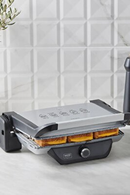 Gastro Classic Izgara Ve Tost Makinesi Silver 2000 W 6 Dilim Kapasiteli ürün fotoğrafı