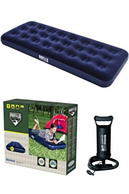 67000 Tek Kişilik Şişme Yatak + 62002 Pompa 185X76X22 cm ürün fotoğrafı