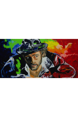 Gri Balıkçıl Tablosu 90x60x4cm - Duble Şase ürün fotoğrafı