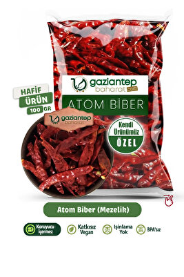 Atom Acı Biber – Kurutulmuş Mezelik Atom Biber 100 gr ürün fotoğrafı