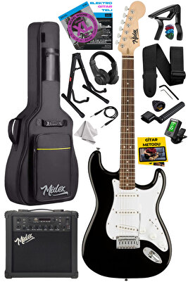 Rph-30wb-25amp Gül Klavye Sss 25w Amfili Elektro Gitar Seti ürün fotoğrafı