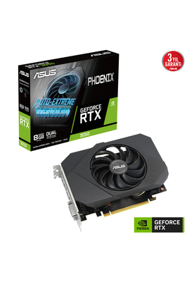 DUAL-RTX3050-O8G-V2 8GB Geforce RTX3050 GDDR6 128bit HDMI DVI/DP 16x Ekran Kartı ürün fotoğrafı