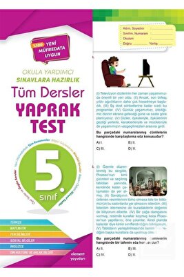 5. Sınıf Tüm Dersler Yaprak Test ürün fotoğrafı