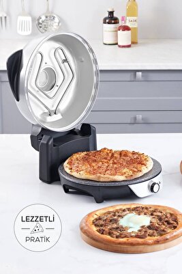 Gastro 10 In 1 Pizza Ve Lahmacun Makinesi Biodiamond Granit Silver Tandır ürün fotoğrafı