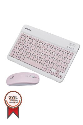 Kablosuz Klavye Mouse Seti TMK-04 Pembe ürün fotoğrafı