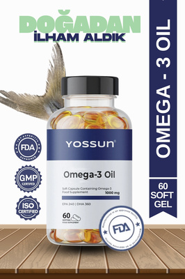 Omega-3 içeren Yumuşak Kapsül Takviye Edici Gıda ürün fotoğrafı