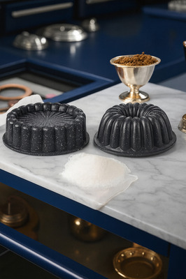 2li Granit Döküm Kek Ve Tart Kalıbı 26cm Siyah Dilimli Turta Kalıbı Kek Kalıbı ürün fotoğrafı