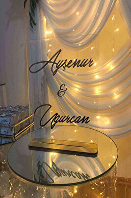 Şeffaf Pleksi Masa Süsü İSİMLİK ürün fotoğrafı