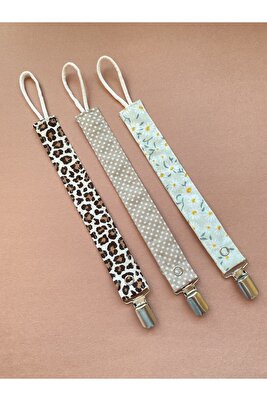 Emzik Askısı - Emzik Zinciri %100 Pamuk - Yıkanabilir ürün fotoğrafı