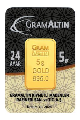 5 Gram Külçe Gram Altın 24 Ayar ürün fotoğrafı