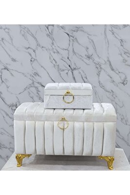 Gold Kulplu İkili Çeyiz Sandığı. ürün fotoğrafı