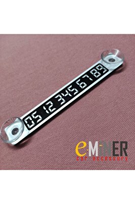 Araç Numaralık Araç Park Telefon Numaratörü Gümüş ürün fotoğrafı