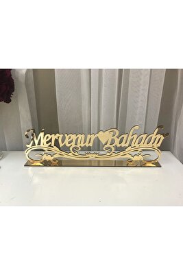 Söz Nişan Hediyelik Eşya Masaüstü Pleksi Isimlik ürün fotoğrafı