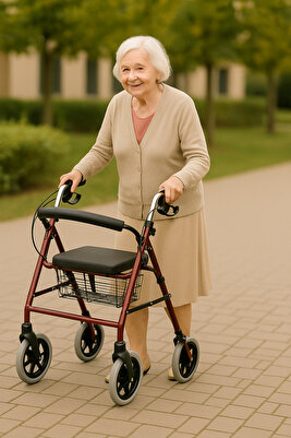Alüminyum Katlanabilir Rollatör Yürüteç 130 Kg Taşıma Kapasiteli | Lüx 1. Sınıf | 2 Yıl Garanti ürün fotoğrafı