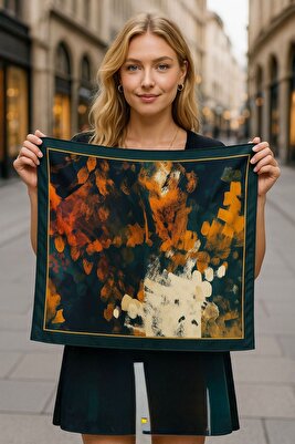 13461 Renkli Saten Bandana Fular ürün fotoğrafı