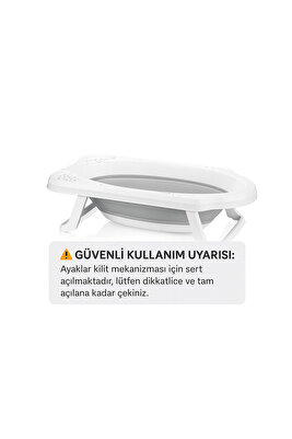 Katlanabilen Bebek Banyo Küveti Gri ürün fotoğrafı